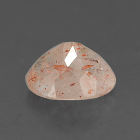 1.01캐럿 천연 오렌지 선스톤, 투명한, 7.3×5.7 mm, 투명/반투명