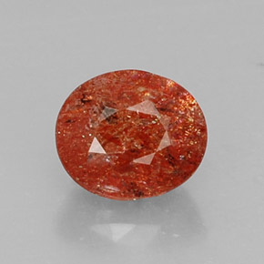 2.74캐럿 천연 오렌지 선스톤, 투명한, 9.4×8.1 mm, 투명/반투명