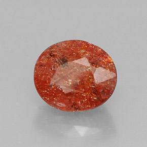2.74캐럿 천연 오렌지 선스톤, 투명한, 9.4×8.1 mm, 투명/반투명