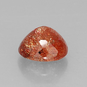 2.74캐럿 천연 오렌지 선스톤, 투명한, 9.4×8.1 mm, 투명/반투명