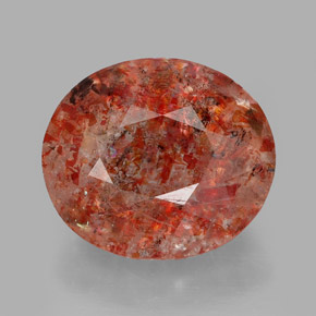 2.98캐럿 천연 오렌지 선스톤, 투명한, 10.2×8.8 mm, 투명/반투명