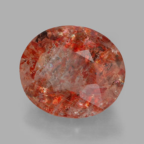 2.98캐럿 천연 오렌지 선스톤, 투명한, 10.2×8.8 mm, 투명/반투명