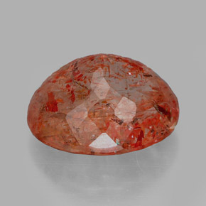 2.98캐럿 천연 오렌지 선스톤, 투명한, 10.2×8.8 mm, 투명/반투명