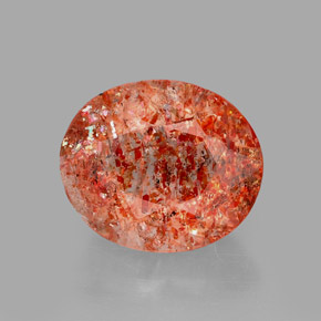 1.70캐럿 천연 오렌지 선스톤, 투명한, 8.6×7.3 mm, 투명/반투명