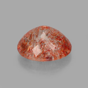 1.70캐럿 천연 오렌지 선스톤, 투명한, 8.6×7.3 mm, 투명/반투명