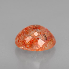 1.83캐럿 천연 오렌지 선스톤, 투명한, 8.7×7.1 mm, 투명/반투명