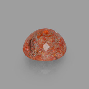 1.88캐럿 천연 오렌지 선스톤, 투명한, 8.2×6.7 mm, 투명/반투명