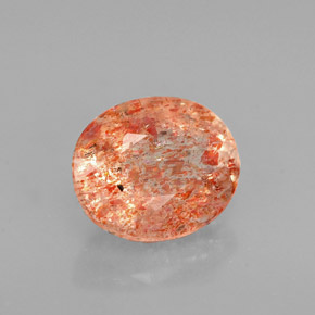 1.65캐럿 천연 오렌지 선스톤, 투명한, 8.5×7.1 mm, 투명/반투명