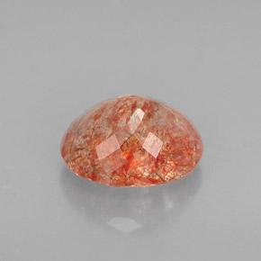 1.62캐럿 천연 오렌지 선스톤, 투명한, 8.5×7.1 mm, 투명/반투명