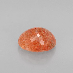 1.14캐럿 천연 오렌지 선스톤, 투명한, 7.5×6.4 mm, 투명/반투명