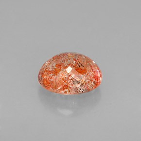 1.02캐럿 천연 오렌지 선스톤, 투명한, 6.9×6 mm, 투명/반투명