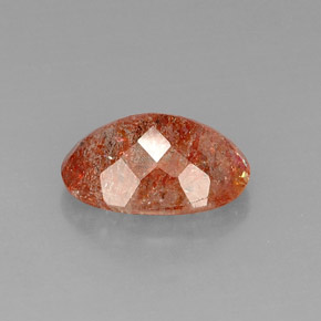 7.67캐럿 천연 오렌지 선스톤, 투명한, 15.9×11.5 mm, 투명/반투명