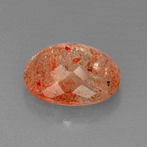 14.03캐럿 천연 오렌지 선스톤, 투명한, 17.8×14.6 mm, 투명/반투명