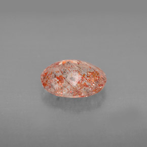 1.77캐럿 천연 오렌지 선스톤, 투명한, 9.2×8.1 mm, 투명/반투명
