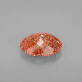 2.28캐럿 천연 오렌지 선스톤, 투명한, 10.4×8.5 mm, 투명/반투명