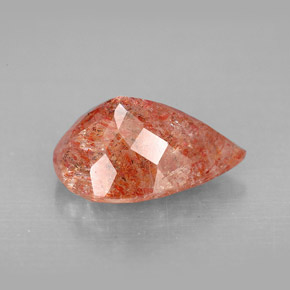 3.50캐럿 천연 오렌지 선스톤, 투명한, 12.9×9.1 mm, 투명/반투명