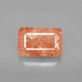 4.29캐럿 천연 오렌지 선스톤, 투명한, 12.4×8.1 mm, 투명/반투명