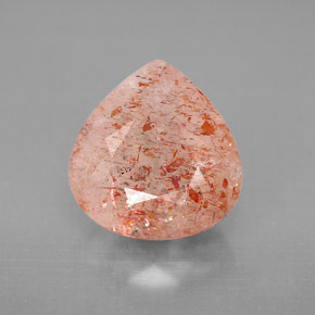 4.42캐럿 천연 오렌지 선스톤, 투명한, 11.2×10.8 mm, 투명/반투명