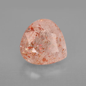 4.42캐럿 천연 오렌지 선스톤, 투명한, 11.2×10.8 mm, 투명/반투명