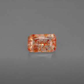 0.64캐럿 천연 오렌지 선스톤, 투명한, 6.8×4.3 mm, 투명/반투명