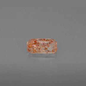 0.64캐럿 천연 오렌지 선스톤, 투명한, 6.8×4.3 mm, 투명/반투명