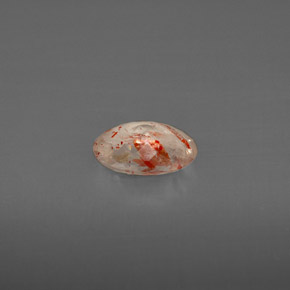 0.69캐럿 천연 오렌지 선스톤, 투명한, 7.5×5.7 mm, 투명/반투명