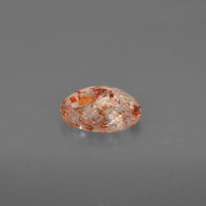 1.05캐럿 천연 오렌지 선스톤, 투명한, 8.2×6.4 mm, 투명/반투명