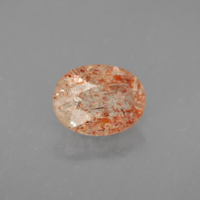1.02캐럿 천연 오렌지 선스톤, 투명한, 7.5×5.9 mm, 투명/반투명