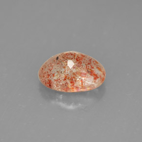1.02캐럿 천연 오렌지 선스톤, 투명한, 7.5×5.9 mm, 투명/반투명