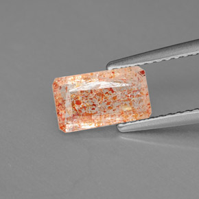 1.15캐럿 천연 오렌지 선스톤, 투명한, 8.9×5.3 mm, 투명/반투명