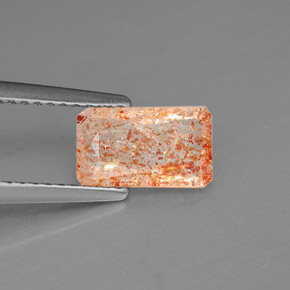1.15캐럿 천연 오렌지 선스톤, 투명한, 8.9×5.3 mm, 투명/반투명