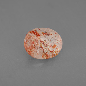1.34캐럿 천연 오렌지 선스톤, 투명한, 8.3×6.8 mm, 투명/반투명