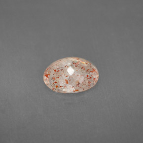 1.68캐럿 천연 오렌지 선스톤, 투명한, 9×7.6 mm, 투명/반투명