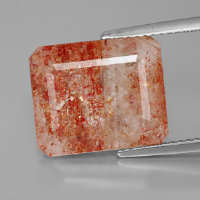 7.51캐럿 천연 오렌지 선스톤, 투명한, 14×11.7 mm, 투명/반투명