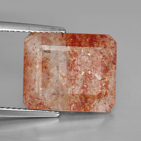 7.51캐럿 천연 오렌지 선스톤, 투명한, 14×11.7 mm, 투명/반투명