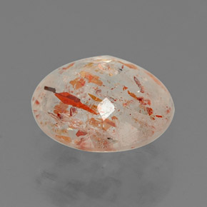 1.14캐럿 천연 오렌지 선스톤, 투명한, 7.76 mm, 투명/반투명