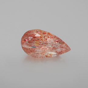 2.84캐럿 천연 오렌지 선스톤, 투명한, 13.1×7.3 mm, 투명/반투명