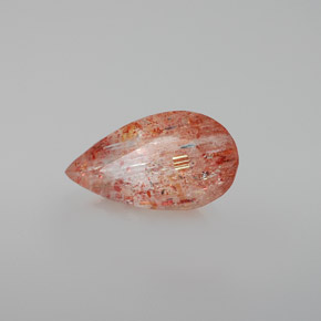 2.84캐럿 천연 오렌지 선스톤, 투명한, 13.1×7.3 mm, 투명/반투명