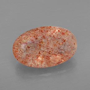 4.06캐럿 천연 오렌지 선스톤, 투명한, 13.6×8.6 mm, 투명/반투명