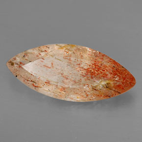 4.76캐럿 천연 오렌지 선스톤, 투명한, 19.9×8.5 mm, 투명/반투명