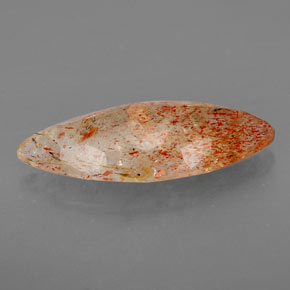 4.76캐럿 천연 오렌지 선스톤, 투명한, 19.9×8.5 mm, 투명/반투명