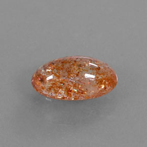 1.70캐럿 천연 오렌지 선스톤, 투명한, 10.3×6.5 mm, 투명/반투명