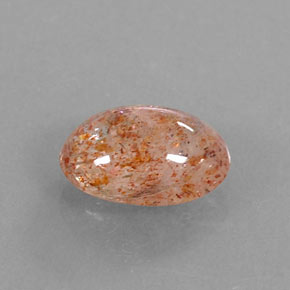 2.18캐럿 천연 오렌지 선스톤, 투명한, 10.4×7.7 mm, 투명/반투명