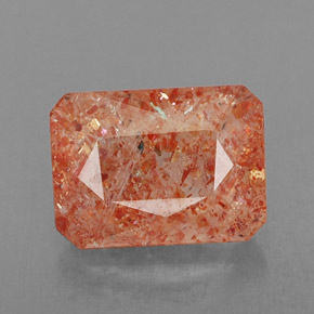 1.77캐럿 천연 오렌지 선스톤, 투명한, 8.9×6.5 mm, 투명/반투명