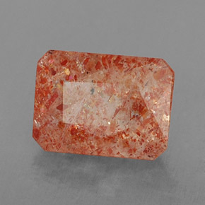 1.77캐럿 천연 오렌지 선스톤, 투명한, 8.9×6.5 mm, 투명/반투명