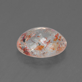 1.06캐럿 천연 오렌지 선스톤, 타원형 컷, 7.7×6.2 mm, 투명한