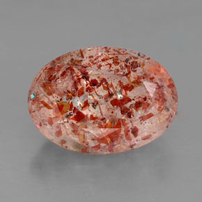 2.10캐럿 천연 오렌지 선스톤, 투명한, 10×7.2 mm, 투명/반투명