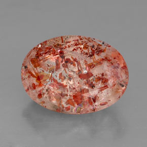2.10캐럿 천연 오렌지 선스톤, 투명한, 10×7.2 mm, 투명/반투명
