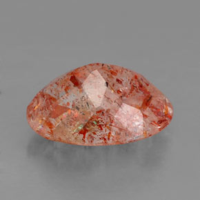 2.10캐럿 천연 오렌지 선스톤, 투명한, 10×7.2 mm, 투명/반투명