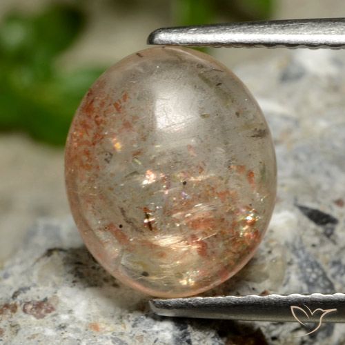 2.40ct 자연스러운 미디엄 오렌지 썬스톤, 타원형, 투명한